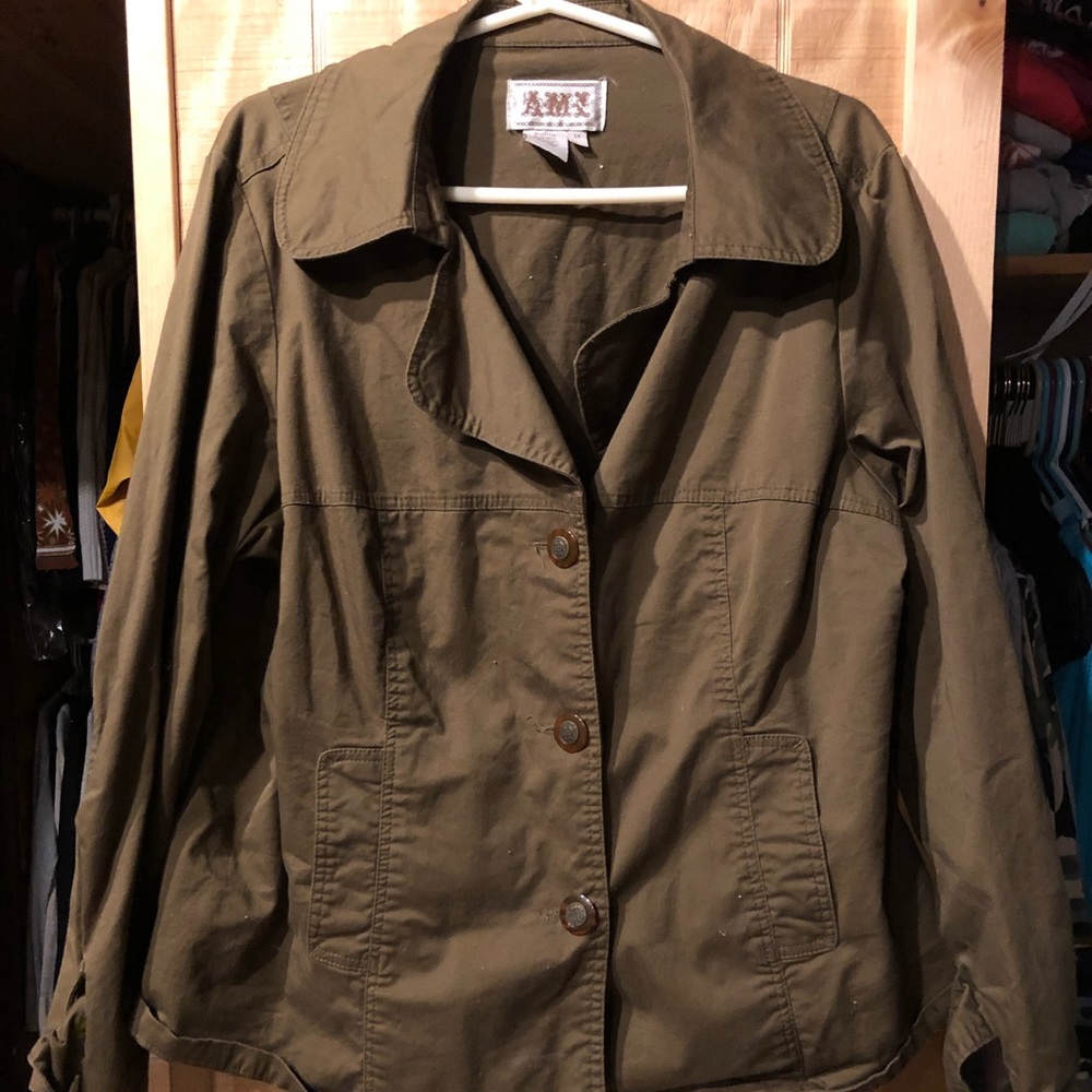 Ladies - Light Weight Green Jacket.